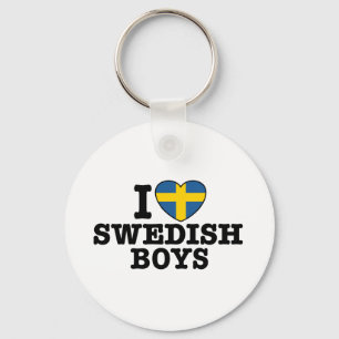 I Love Swedish Boys Key Ring