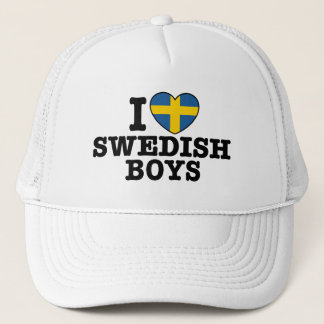 I Love Swedish Boys Trucker Hat