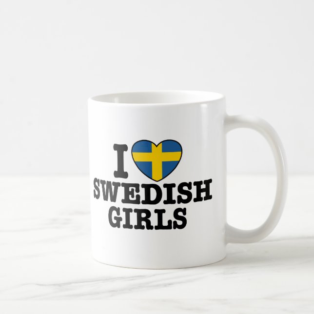 I Love Swedish Girls Coffee Mug (Right)