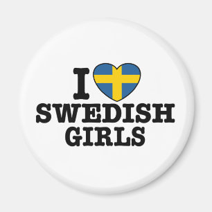 I Love Swedish Girls Magnet