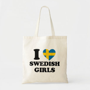 I love Swedish Girls Tote Bag