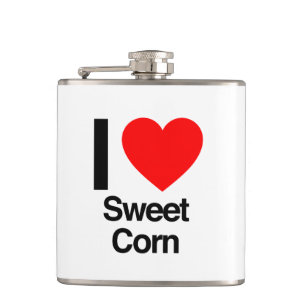 i love sweet corn hip flask