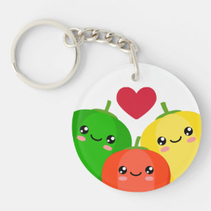 I love sweet peppers key ring