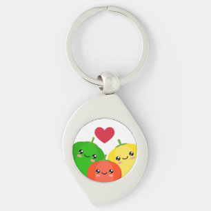 I love sweet peppers key ring