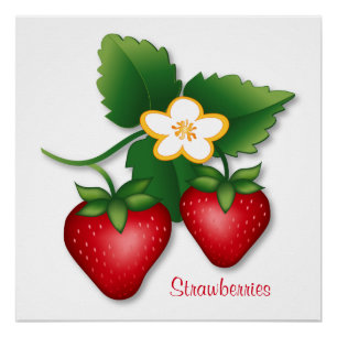 I Love Sweet Strawberries Wall Art