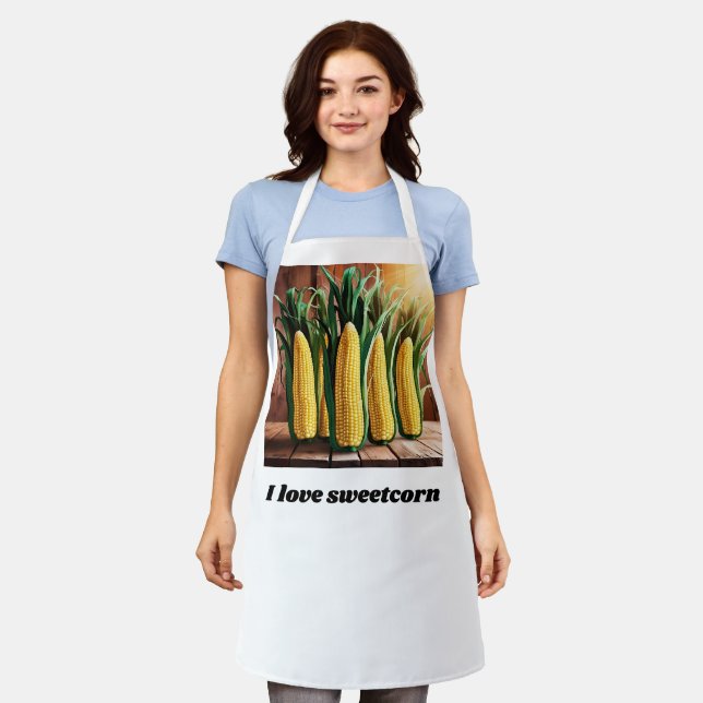 I love sweetcorn apron (Worn)