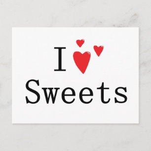 I Love Sweets Postcard