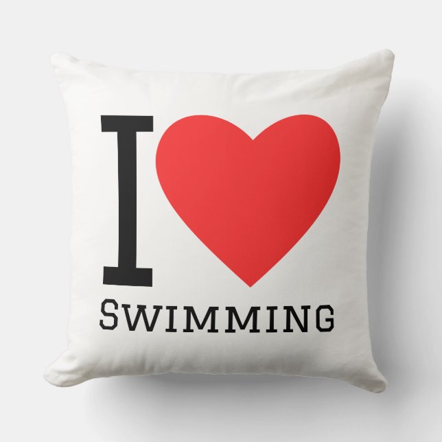 I love swimming  cushion (Front)
