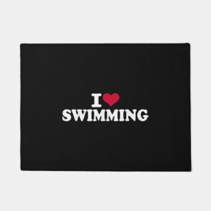 I love swimming doormat