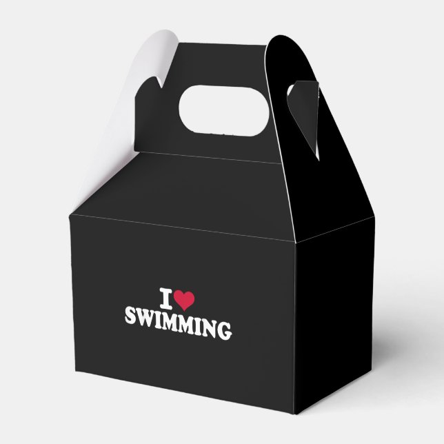 I love swimming favour box (Front Side)
