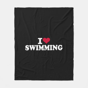 I love swimming fleece blanket
