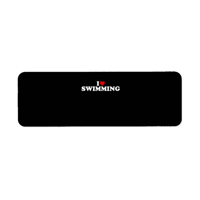I Love Swimming - Heart (Front)
