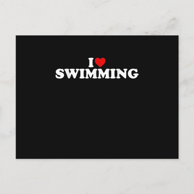 I Love Swimming - Heart Postcard (Front)