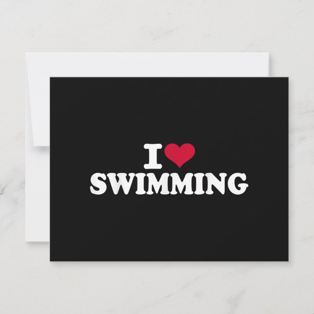 I love swimming holiday card (Front)