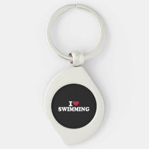 I love swimming key ring