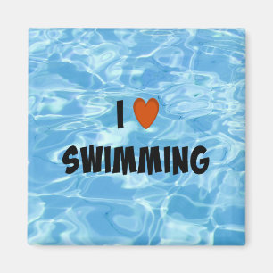 I Love Swimming Magnet