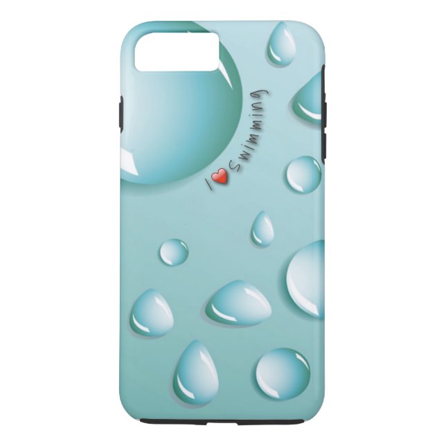 I Love Swimming Phone Case (Back)