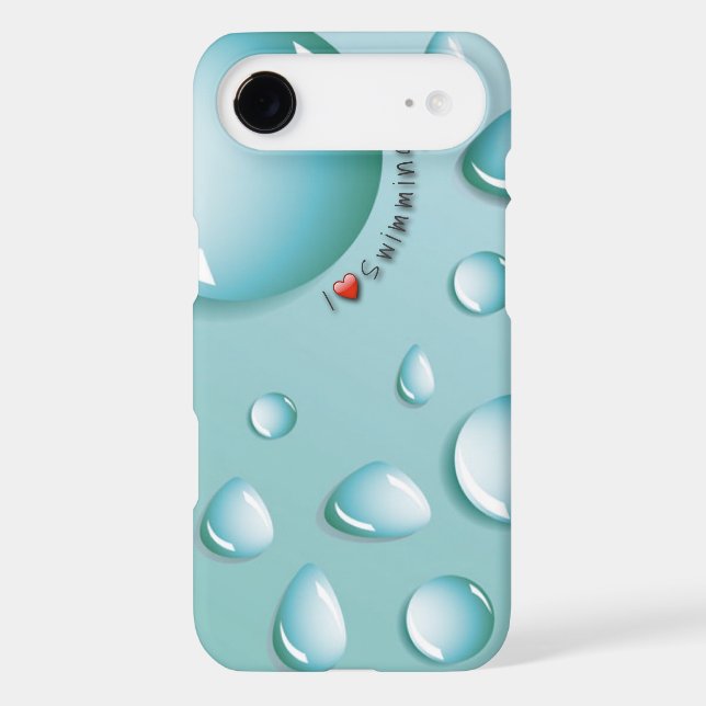I Love Swimming Phone Case (Back)
