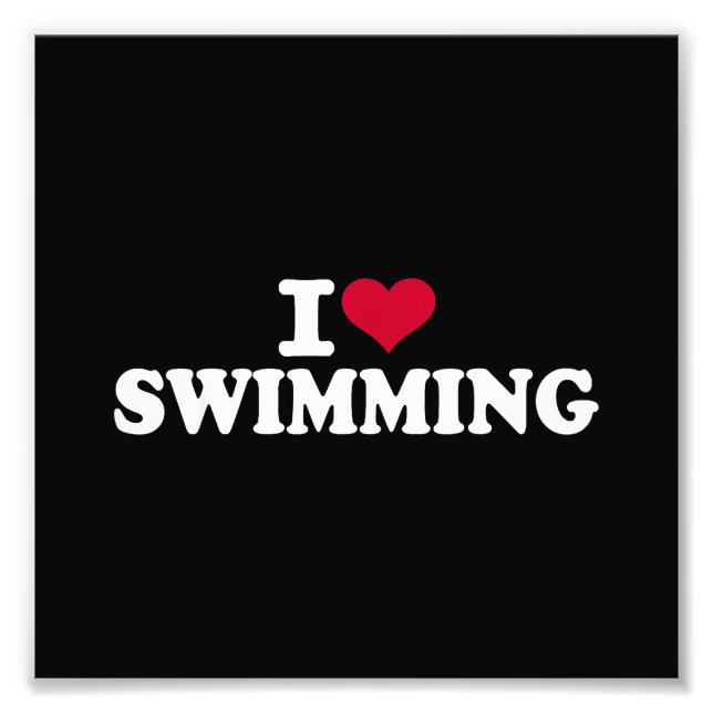I love swimming photo print (Front)