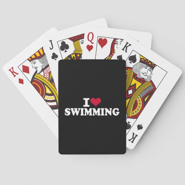 I love swimming playing cards (Back)