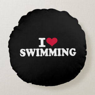 I love swimming round cushion