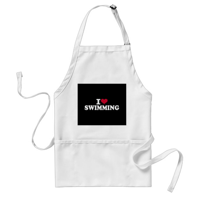 I love swimming standard apron (Front)