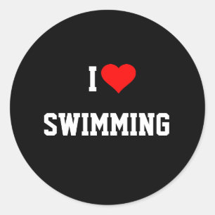 I LOVE SWIMMING Sticker