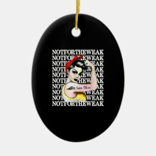 I Love Swimming - Swim Mum Not Weak Design Ceramic Tree Decoration