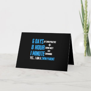 I Love Swimming - Swim Parent Design Card