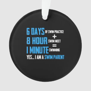 I Love Swimming - Swim Parent Design Ornament