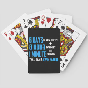 I Love Swimming - Swim Parent Design Playing Cards