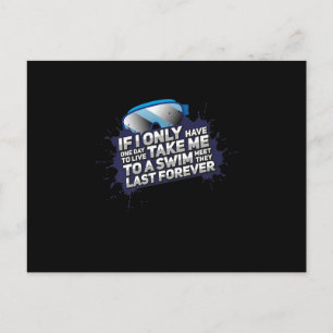 I Love Swimming Take Me To A Swim Meet Y Last Ever Invitation Postcard