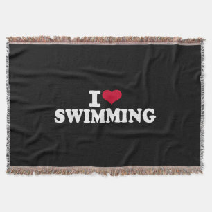 I love swimming throw blanket