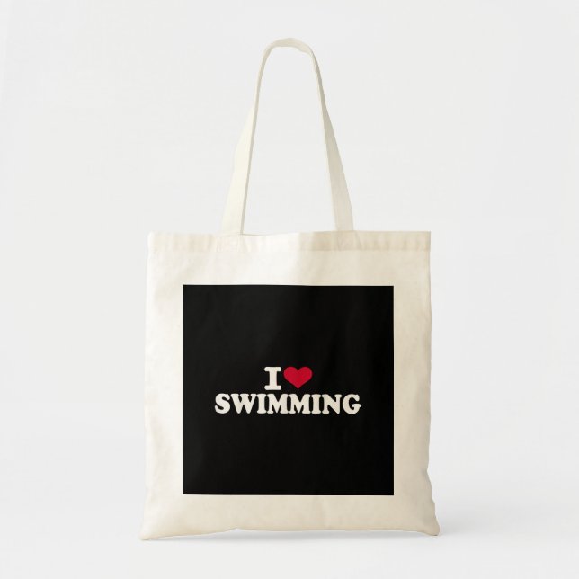 I love swimming tote bag (Front)