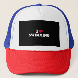 I love swimming trucker hat