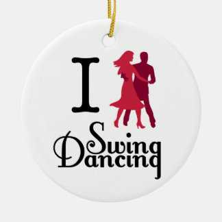 I Love Swing Dancing Ceramic Tree Decoration