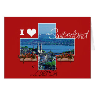 I love Switzerland - Greeting Card