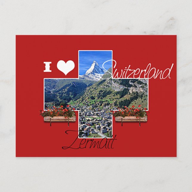 I love Switzerland Postcard (Front)