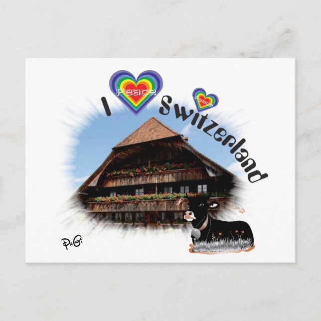 I love Switzerland Postkarte Postcard (Front)