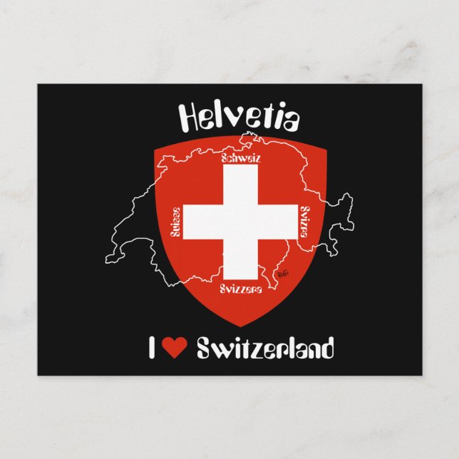 I love Switzerland Postkarte Postcard (Front)