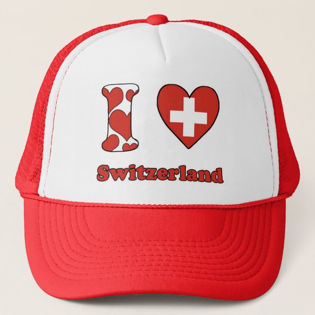 I love Switzerland Trucker Hat (Front)