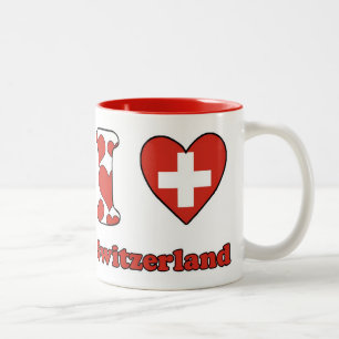 I love Switzerland Two-Tone Coffee Mug