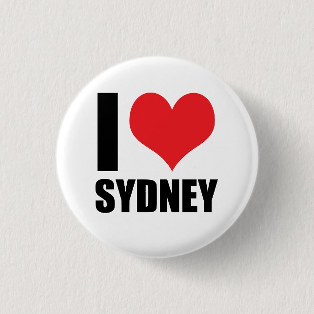 I love Sydney 3 Cm Round Badge (Front)