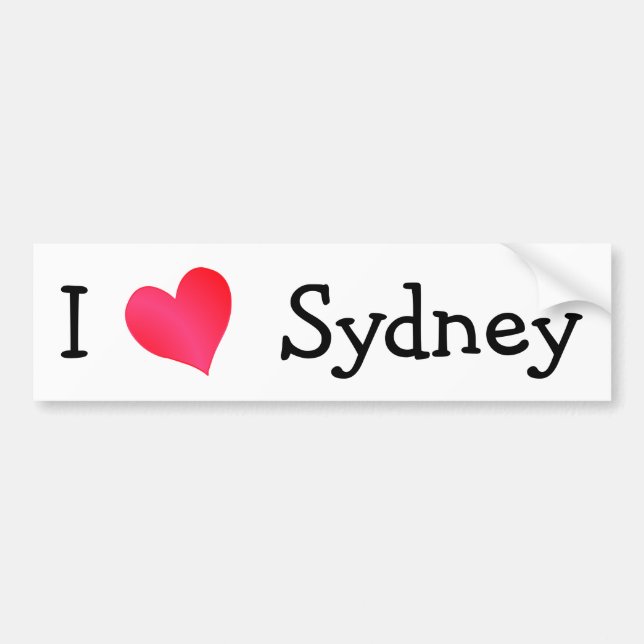 I Love Sydney Bumper Sticker (Front)