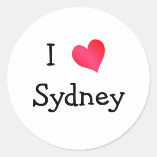 I Love Sydney Classic Round Sticker