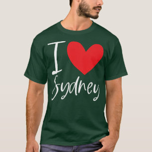 I Love Sydney Name Personalised Girl Woman Bff Fri T-Shirt