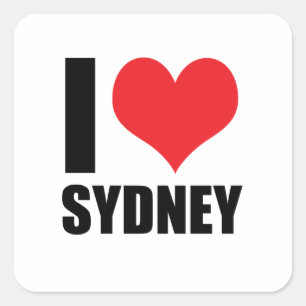 I love Sydney Square Sticker