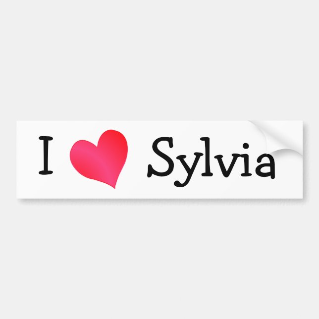 I Love Sylvia Bumper Sticker (Front)