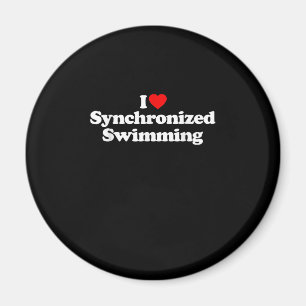 I Love Synchronised Swimming Heart Souvenir Funny Magnet