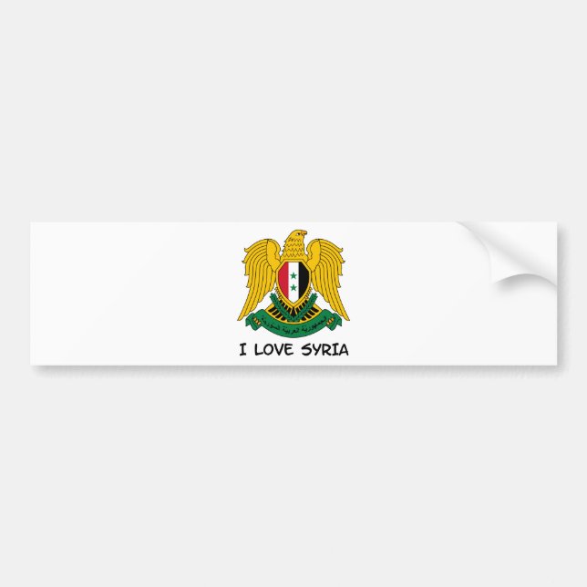 I LOVE SYRIA 1 BUMPER STICKER (Front)